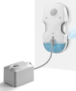 HUTT S7 Plus Robot Nettoyeur de Vitre avec Alimentation Portable, Robot Lave Vitre sans Fil avec Gicler l'eau Automatique, Tampons Dual Moteur Flottant 3D, Protection Multiples, Télécommande