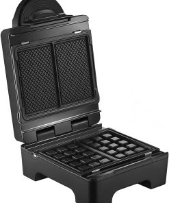 LAGRANGE Gaufrier Tart'Gaufres, 1070W, 3 jeux de plaques inclus, gaufres avec grosses alvéoles d’un côté et surface lisse pour tartiner de l’autre, Plaques amovibles, Multifonction, 029424