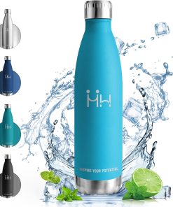 Vikaster Gourde, 750ml Gourde isotherme, Sans-BPA Gourde inox, Etanche bouteille Approprié & Adulte, Gym, école, Sport, Extérieur