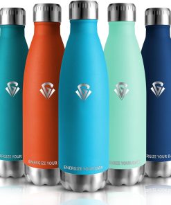 Grsta Gourde Isotherme, Bouteille Isotherme 750ml, Gourde Sport sans BPA, INOX Reutilisable, Metal pour école, Voyage, Bureau