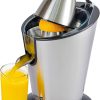 LEBENLANG Presse agrume electrique 600W - Cône en acier inoxydable & sans BPA inclus I Presse-agrumes électriques I Juicer orange machine Presseur agrumes electriques Jus de fruit d'orange automatique