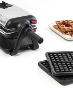 Tefal Gaufrier semi professionnel, 1200 W, Thermostat réglable, Voyant lumineux, Poignée rotative et rabattable, Résultat parfait, Nettoyage facile, King Size WM756D12