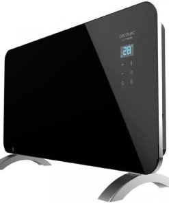 Cecotec Convecteur en Verre Ready Warm 6720 Crystal Connection. 1500 W, Contrôle par WiFi, Thermostat Réglable, Minuterie, Pieds, Convient pour la Salle de bain (IP24), Silencieux