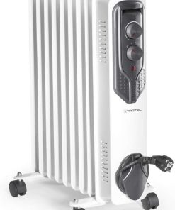 TROTEC Radiateur bain d'huile TRH 20 E, 3 niveaux de puissance, 2000W, thermostat réglable, 9 ailettes, chauffage silencieux avec fonction antigel