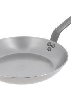 De Buyer - Poêle en tôle d'acier MINERAL B - 24 cm - Fabriquée en France, Sans PFAS, Anti Adhérence Naturelle, Queue Rivetée et Finition à la Cire d'Abeille, Tous Feux + Flash Four