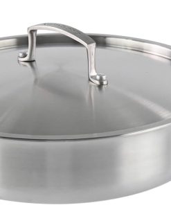 Kamberg - Sauteuse inox 28 cm manche amovible - Acier inoxydable 18/10 Triply - Tous feux dont induction et four, Gris