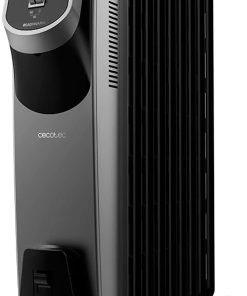 Cecotec Radiateur Bain d'Huile ReadyWarm 9000 Space 360º Black. 9 éléments, 2000 W, Thermostat ajustable avec trois niveaux de puissance, 22 m², Ramasse-câbles, Systèmes de sécurité