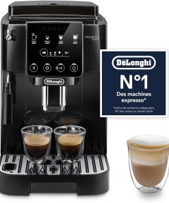 De’Longhi Magnifica Start - Perfetto Machine à Café Automatique avec Mousseur à Lait Manuel, 4 Boissons en une Seule Touche pour Espresso et Cappuccino, Commandes Soft Touch, Noir (ECAM222.20.B)
