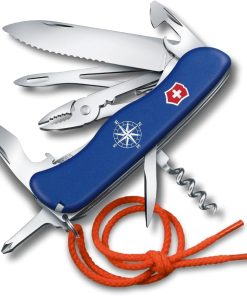 Victorinox modèle Skipper Couteau de poche 18 fonctions avec cordon de serrage, lame verrouillable, coupe-fil, Motif Camouflage de la marine
