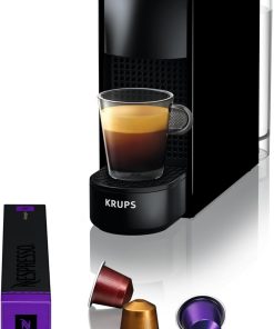 Nespresso Krups Machine à Café Essenza Mini Noir Cafetière à Capsules YY2910FD