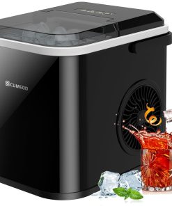 Machine à Glaçons, 12kg en 24h, 8 Glaçons en 6-10 Minutes, Machine a Glacons à Affichage LED de Comptoir 120W avec Capteur Infrarouge et Autonettoyant pour la Maison/le Camping/la Fête