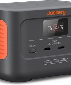 Jackery Mini Générateur Électrique Portable, 99Wh/31000mAh Batterie LiFeP04, 3 Portes USB-A/C 128W Sortie Max, Explorer 100Plus Batterie Externe de Secours pour Extérieur, Camping, Voyage, Jardin
