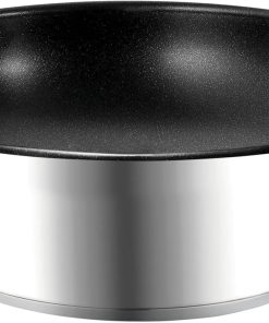 Tefal Ingenio Preference Poêle Wok 26 cm, Induction, Acier inoxydable, Revêtement antiadhésif, Empilable, Compatible lave-vaisselle, Fabriqué en France L9737702