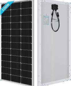 Renogy Panneau Solaire 100 W 12 V Module Monocristallin de Haute Efficacité pour Batterie de Camping-car, Bateau, Caravane et Applications Hors Réseau