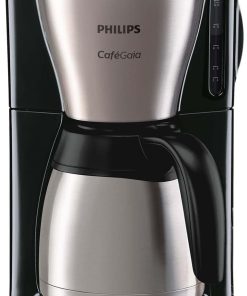 Philips Machine à Café Filtre - Verseuse Isotherme 1.2 L, Jusqu'à 15 Tasses, Goût de Café Riche, Arrêt Automatique Direct, En Inox, Argent/Noir (HD7546/20)