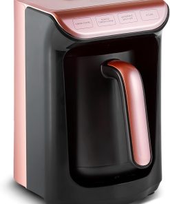 Karaca Hatır Roast Machine à café turque or rose Capacité 5 tasses Beaucoup de mousse, 535W, Système d'alerte vocale, Système d'alerte lumineux, Cuillère de mesure, Nettoyage facile