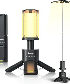 Lampe de camping télescopique rechargeable, batterie 14000 mAh, lampe de camping LED multifonction magnétique, éclairage de chantier sans fil, lampe de tente à intensité variable, alimentation