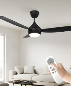Orthland 106 cm Ventilateur de Plafond avec Lumière LED et Télécommande, Installation Rapide, Moteur DC Silencieux, 6 Vitesses Réglables, Mode Hiver/Été, Parfait pour Chambre, Salon, Salle à Manger