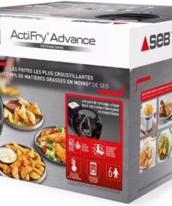 SEB ACTIFRY ADVANCE 1.2kg Friteuse sans huile électrique noire Régulation intelligente de la température Friture saine Pale de brassage Application de recettes Sans odeur Facile à utiliser FZ727800