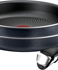 Tefal Ingenio Enjoy, Lot 3pièces, Poêles légères, Technologie Light Tech, Poignée amovible, Revêtement Titane antiadhésif, L7239043