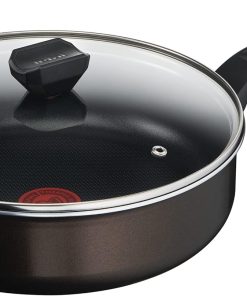 Tefal Sauteuse 24 cm + couvercle, Tous feux sauf induction, Revêtement antiadhésif, Fabriqué en France, Easy Cook&Clean B5543202