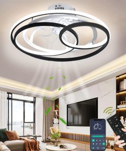Ventilateur de Plafond Silencieux Avec Éclairage LED Moderne et Télécommande - Plafonnier à Intensité Variable Pour Salle à Manger, Salon, Chambre à Coucher