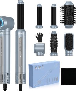 Air Styler Brosse Soufflante 6 in 1, UKLISS 1400w Seche Cheveux Ionique, Boucleur d'air Boucleur a Cheveux, Hair Styler Multifonctionnelle, Brosse Chauffante,Pour Cheveux Bouclés, Sécher les Cheveux