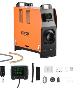 VEVOR Chauffage Diesel 8 kW DC 12-24 V, Réchauffeur d'Air Diesel 0-40 ℃ Réglable, avec Télécommande et Écran Couleur Numérique, Faible Bruit, Chauffage Rapide, pour Camion Bateau Camping-car